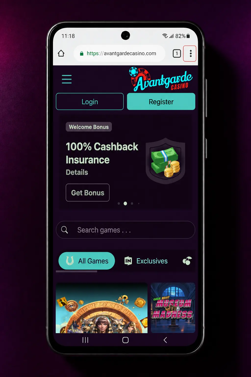 Avantgarde Casino APK download and install steps on Android