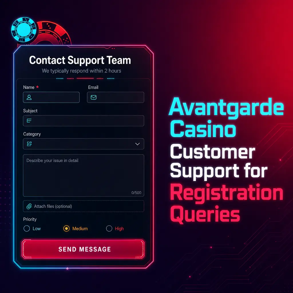 Avantgarde Casino support team assisting with registration