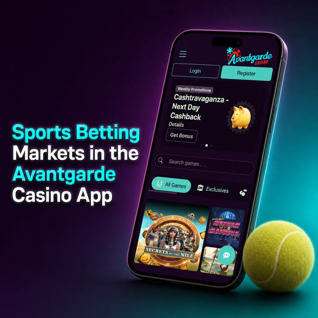 Sports betting markets in the Avantgarde Casino app